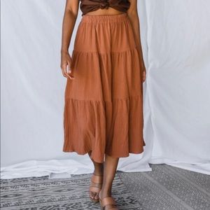Sotela Jade Midi Skirt in Terra